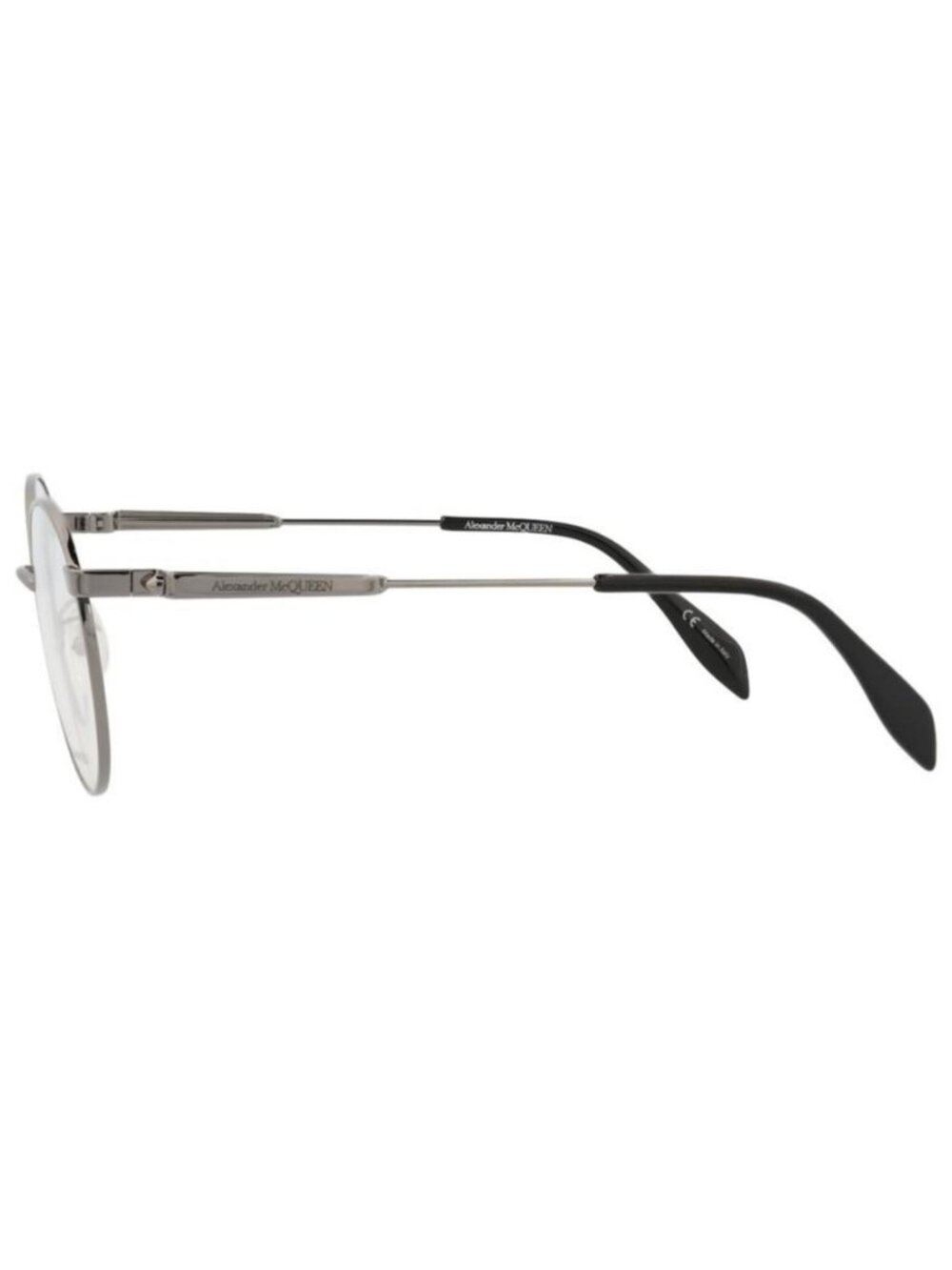 New Alexander McQueen Mens Round/Oval Ruthenium Ruthenium Transparent Fashion De - Picture 3 of 5